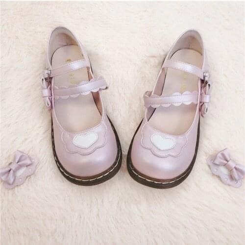 Big Size 41 Loli Sweet Girls Female Kawaii Tea Party Japanese Cute Anime Lolita Shoes Women Harujuku Bow Feminine Buckle Cosplay