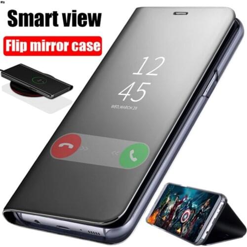 Smart Mirror Flip Case For Samsung Galaxy A10 A20 A30 A40 A50 A60 A70 A80 A90 A10E A20E A40S Case Clear View Flip Phone Cover