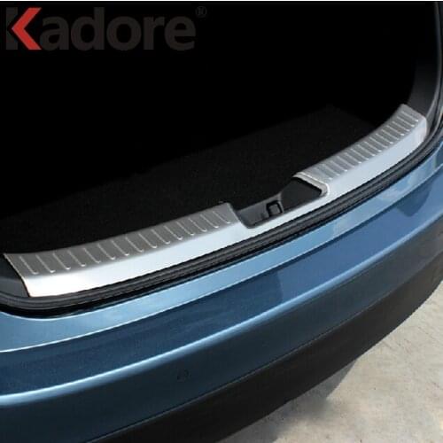 For Mazda 3 Axela 2014 2015 Stainless Steel Rear Inner Bumper Protector Trim Door Sill Scuff Cover Plate Car Accessories