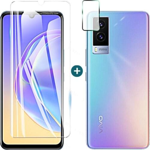 2 In 1 for Glass Vivo V21 5G Full Cover Tempered Glass V21E E V20 Pro Se V20Pro V20se V 21 20 Screen Protectors Camera Glass