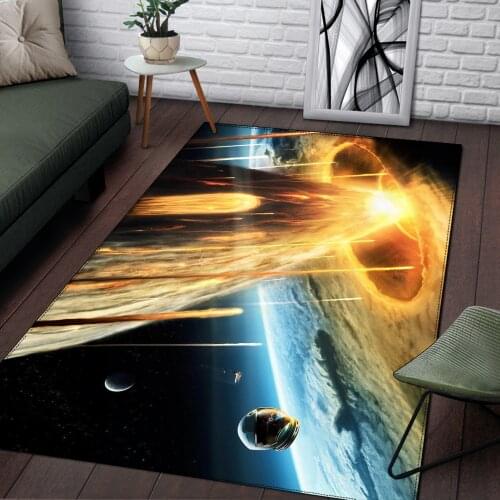 3D Planet Universe Large Carpet Living room carpet bedroom meteor kids room area rugs soft parlor blue rugs floor mat home Decor