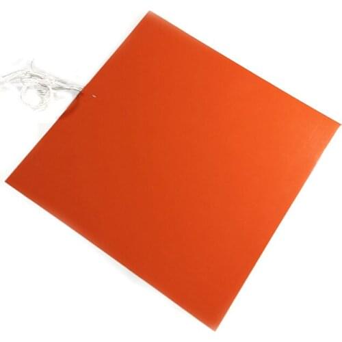 600*600*1.5mm 220V 1500W Silicone Heater for 3d printer adhesive 1 side 100k thermistor 1000mm lead wire