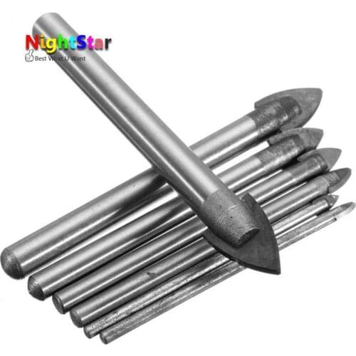7pcs Glass Tile Drill Bits Spear Head Ceramic Tile Drill Bits Set 3/4/5/6/8/10/12mm Drill Bit Power Tools