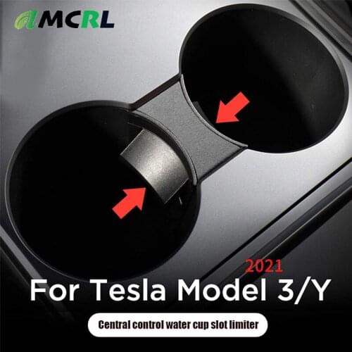 Car Water Cup Slot Slip Limit Clip For 2021Tesla Model 3/Y Cup Holder Limiter Accessories Model Three Water Cup Slot Stopper