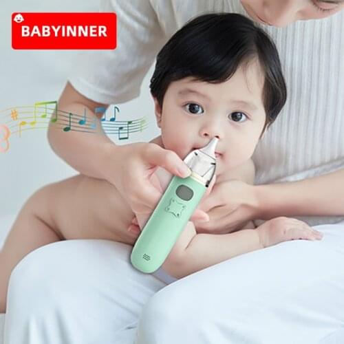 BABYINNER Baby Nasal Aspirator Electric Infant Nasal Suction Device Safey Nose Cleaner Silicone Hygienic Sniffling Equipment