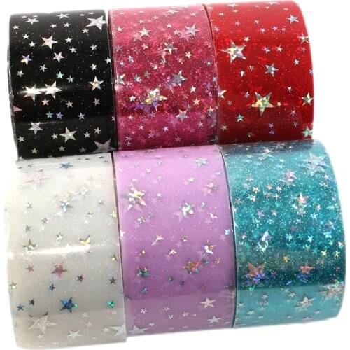 David accessories 1.5” 38mm 5Yards/roll Transparent Jelly Leather Ribbon DIY Hair Bows Bag Shoes Material Decoration,5Yc9091