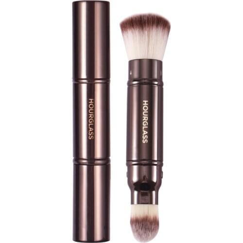 HG Double Ended Complexion Brush Elstic Powder Blusher Brush Wet / Dry Precision Foundation Makeup Brushes with Box