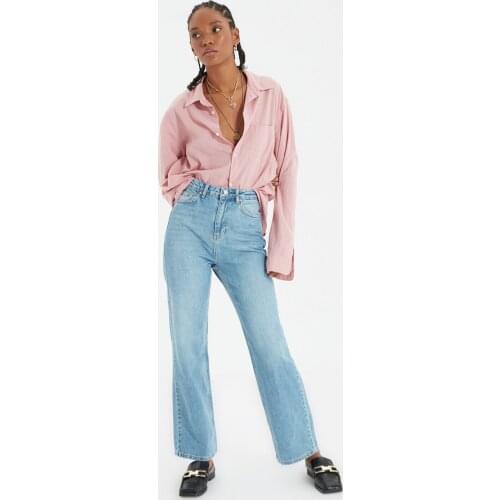 Trendyol High Bel 90s Wide Leg Jeans TWOAW22JE0249