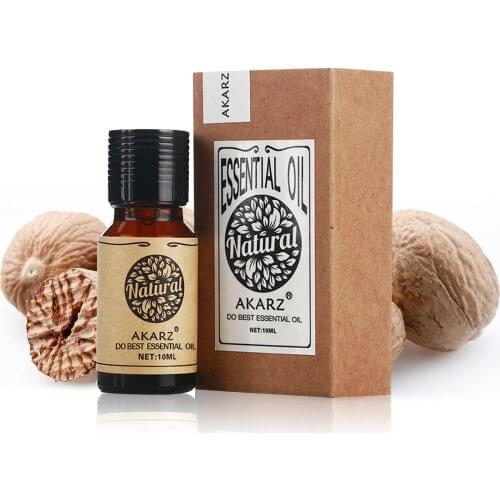 AKARZ Famous brand natural nutmeg essential oil massage Relieve neuralgia stimulate the circulation of blood nutmeg oil