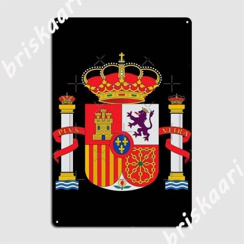 Spain Coat Of Arms Escudo España Metal Signs Club Party Club Bar Printing Mural Painting Tin sign Posters
