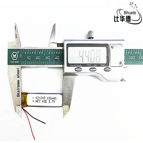 Good Qulity 3.7V,190mAH 421243 Polymer lithium ion / Li-ion battery for tablet pc BANK,GPS,mp3,mp4