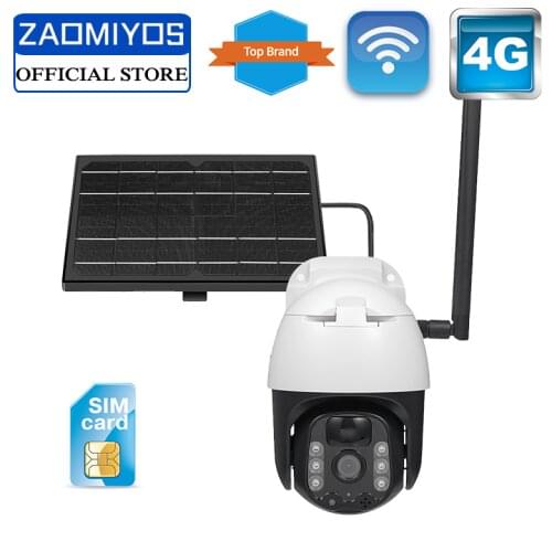 GODOOROS 4G SIM Card 1080P IP Camera WIFI 8W Solar Panel Battery Security Camera Outdoor PTZ CCTV Camera Smart Security Monitor