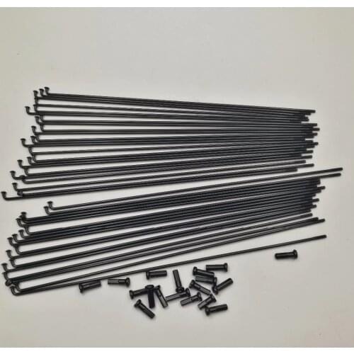 JQORG Bicycle Spokes 10 Pieces A Lot Black Color J-bend Mountain Bike Spokes For Bike Wheels 45# Steel Material MTB Spokes