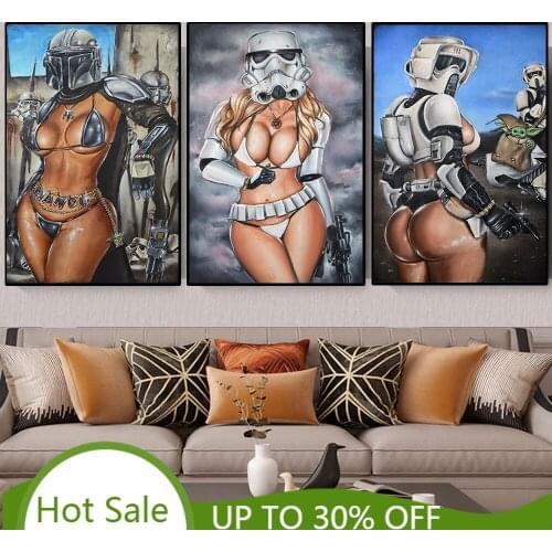 Star Wars Movie Posters Jedi Knight Canvas Prints Painting Bohemia Sexy Lady Wall Art Picture Home Living Room Decor Cuadros