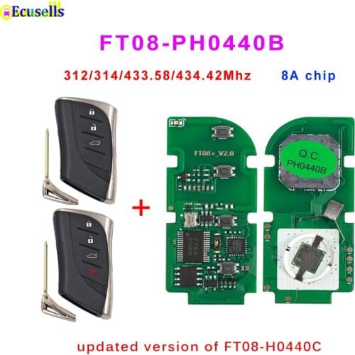 Lonsdor FT08-H0440C Keyless Go Smart Remote Key Board PCB 433.58MHz with 8A Chip for Lexus ES300h ES350 ES200 LS350 Board 0410