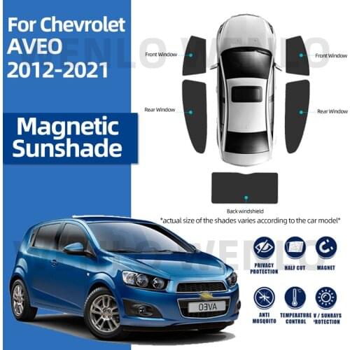 For Chevrolet AVEO Hatchback 2012-2021 Front Windshield Car Sunshade Side Window Blind Sun Shade Magnet Visor Door Mesh Curtain