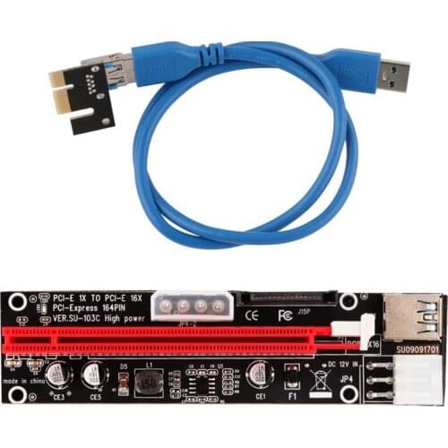 Multi-Interface PCI-E Riser with Led Notice Function Express Cable 1X To 16X image Extension Ethereum