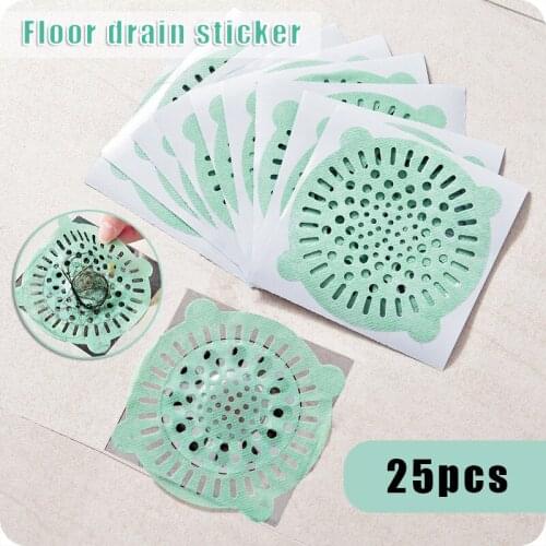 Disposable Floor Drain Sticker Removable Shower Drain Hair Catcher Mesh Self Adhesive Sticker for Bathroom Kitchen JDH88
