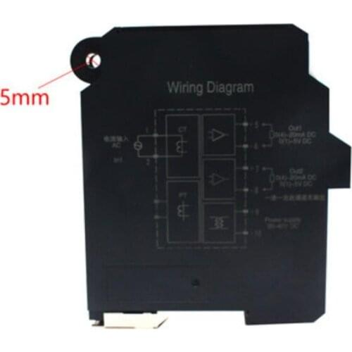 Perforation AC0-5A din Current Transmitter 4-20mA output 5mm Perforated current sensor ac ampere signal transducer