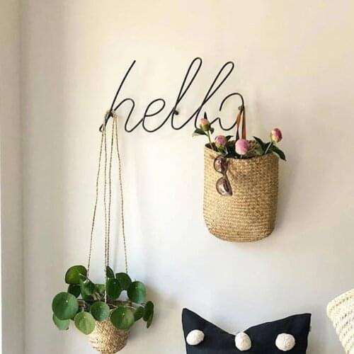 Korean Style Wire Letters Home Decor Interior Wall Sign Gift Love Happy Kitchen Livingroom Wall Decorative Letters & Numbers