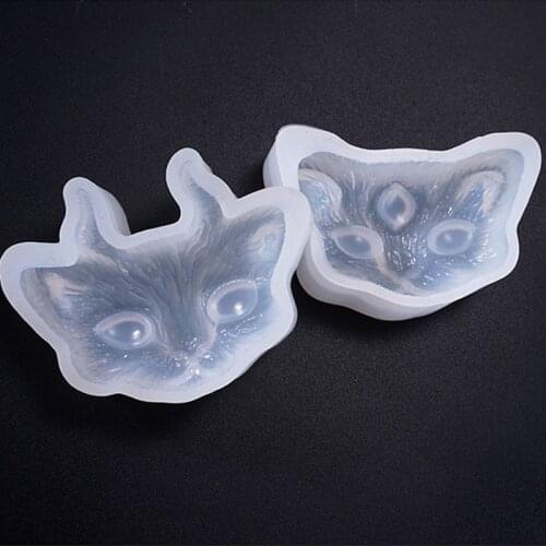 Cat Head Shape Crystal Epoxy Mould Non-stick DIY Portable Jewelry Tools Accessories Jewelry Silicone Mold 1Pcs Used Repeatedly