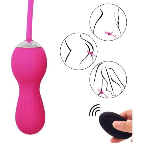 Remote Electric Kegel Ball Contraction Pelvic Floor Muscle Rechargeable Silicone Vaginal Dumbbell G-Spot Vibrator Female Sex Toy