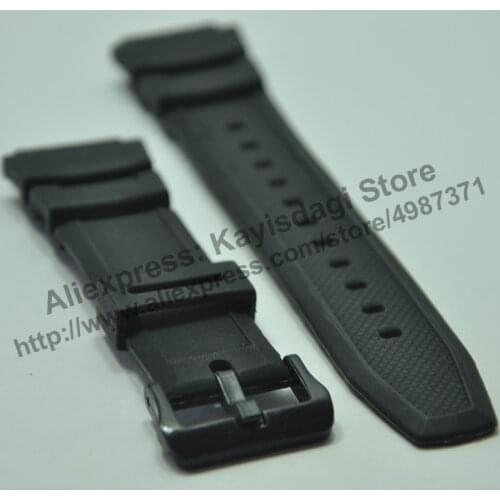 18mm Black Rubber Watch Band / Strap Compatible for Casio W-218 W-S200H , W-S210H , AE-1200 , AE-1300 , W-215 , W-216