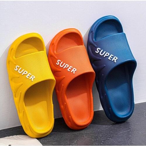 Women Home Slippers Summer Non-Slip Indoor Bathroom Slide Sandals New Designer Flat Shoes Women Men Shower Flip Flops
