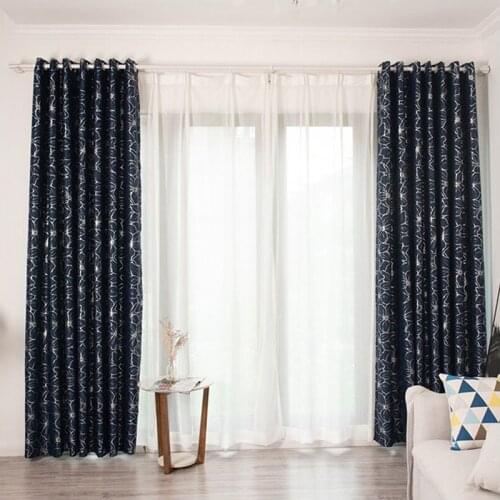 Lychee Pastoral Style Printed Lightproof Curtain Modern Door Curtain Window Room Divider Curtain Valance Home Decoration