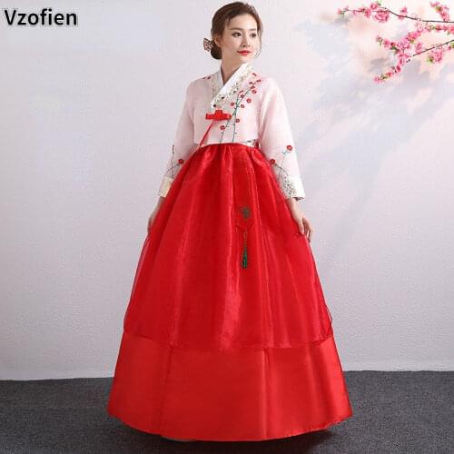 Korean Hanbok Traditional Performance Costumes for Women Elegant Hanbok Palace Korea Wedding Oriantal Dance Costume