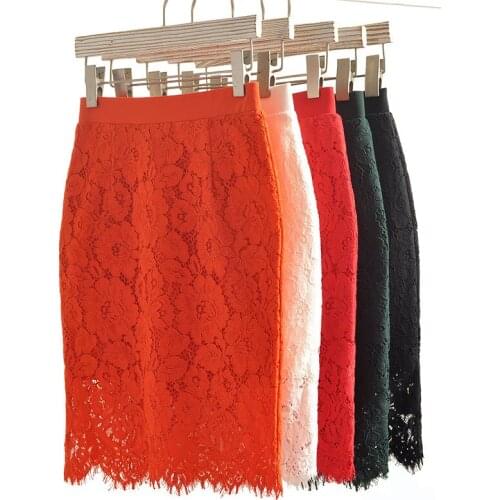 Zeongro Lace Pencil Skirts