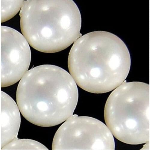 New 14mm White South Ocean Shell Pearls Loose Beads Accessory Parts Fashion Jewelry Pearl Beads Semi-finished Necklace 16inch