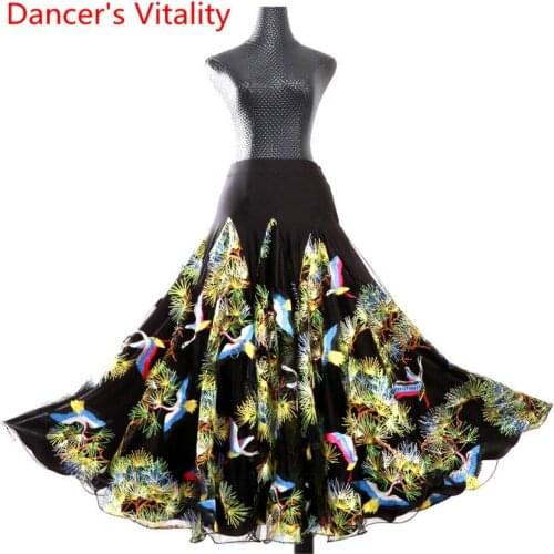 Ladies dress skirt body modern dance waltz ballroom dance skirt Tutu new adult female skirt woman Practice skirt