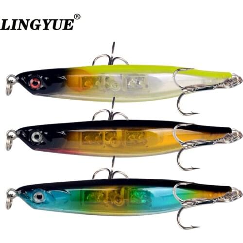 LINGYUE 5 Colors Bend Hard Minnow Fishing Lure 9cm 7g Wobblers Artificial Bait Bass with 2 Treble Hooks Crankbaits Pesca Japan