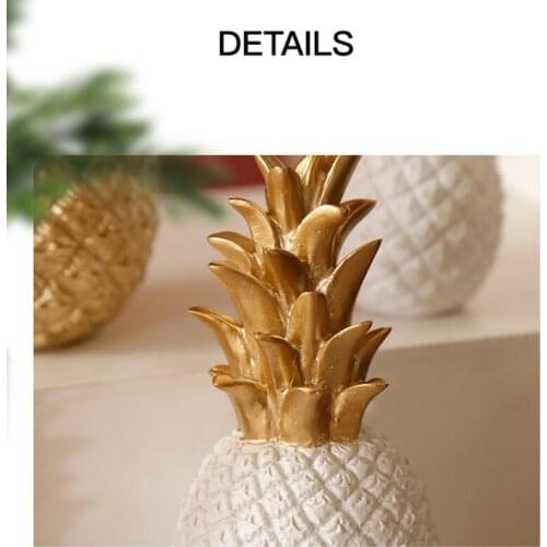 Golden Modern Nordic Style Pineapple Ornament Desktop Ramadan Decoration for Gif GXMA