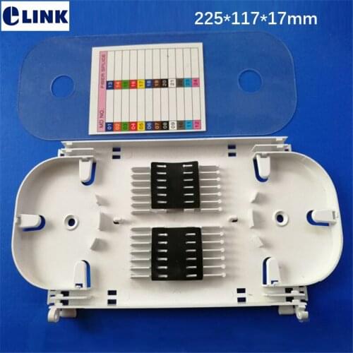 10pcs 24 cores fiber splice tray high quality ftth cassette splice tray 24 port ftth Flexible Cable Plastic Splicing tray ELINK