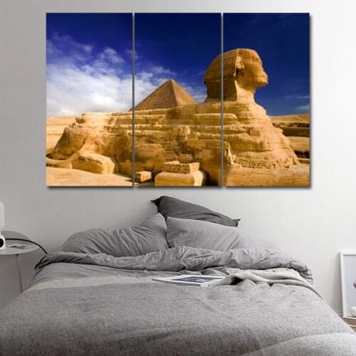 Ancient egypt sphinx 3 pcs HD Canvas Painting Modern Home Decoration Living Room Canvas Print Painting Wall Decor Picture