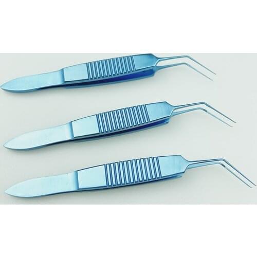 3Pcs Titanium alloy Capsulorhexis Forceps ophthalmic tweezer autoclavable ophthalmic eye instruments