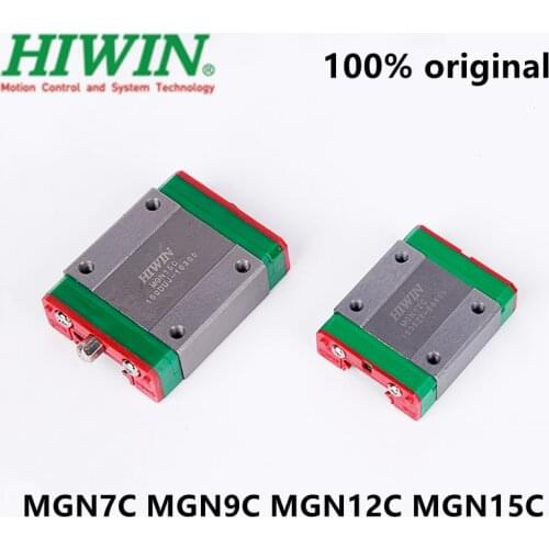 4pcs 100% original HIWIN linear block MGN7C MGN9C MGN12C MGN15C for mini linear guide CNC part MGN7 MGN9 MGN12 MGN15