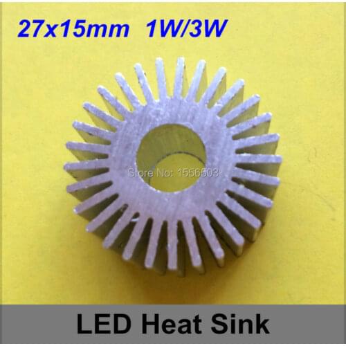 50 PCS LED Aluminum Radiator HeatSink Cooler 1W 2W 3W High Power Radiating Round DIY LED Lamp Heat Cooling Aluminum 27*15mm