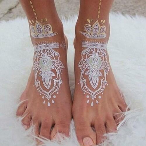 White Plant Henna Hanna Cream Bridal Styling Stage Body Temporary Painting Tattoo Makeup U8O8