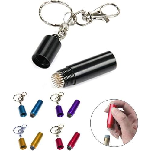 Prep Stick Billiard Snooker Pool Table Cue Tip Shaper Pick Pricker Metal Repair Tool Keychain Billiard Accessories Wholesale