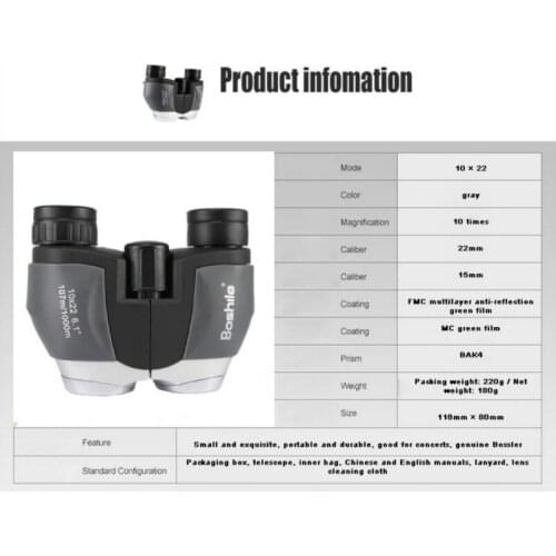 Binoculars Telescope 10x22 Outdoor Mini Portable Telescope High Definition Night Vision Binoculars Telescope Professional-Grade