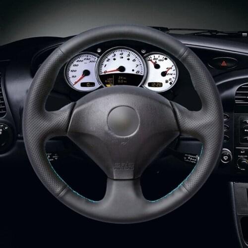 Black Artificial Leather Car Steering Wheel Cover for Honda acura rsx type-s 2005 s2000 2000-2008 civic si 2002-2004