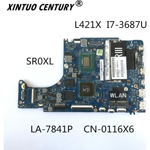 Dell XPS 14 L421X placa-mãe fazer portátil LA-7841P CN-0116X6 0116X6 116X6 SR0XL I7-3687U CPU 100% teste
