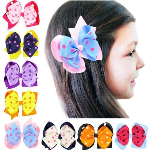 Supreme Baby Girl Cute Fashion New Hairpins Children Kids Girls Bow Dot Headbands Bow Casual Bowknot Headwear Photography Props