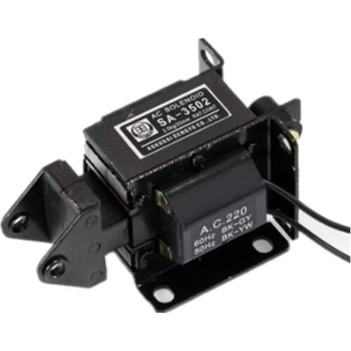 1PC SA-3502 AC 220V 3kg Force 20mm Stroke Pull Type Solenoid ElectromagnetMQ6-3N
