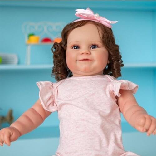 J60B 19inch/50cm Simulation Baby Girl Doll Stuffed Toy Caucasian Doll for Infant Baby
