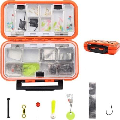 Fishing Tackle Storage Box Double Sided Waterproof Lures Baits Hooks Case with Adjustable Grid Fishing Gear Accessories