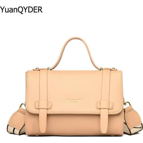 New High Quality Leather Ladies Shoulder Bags Solid Color Casual Cover Bag Messenger Bags Womens Fashion Designer Handbag Sac